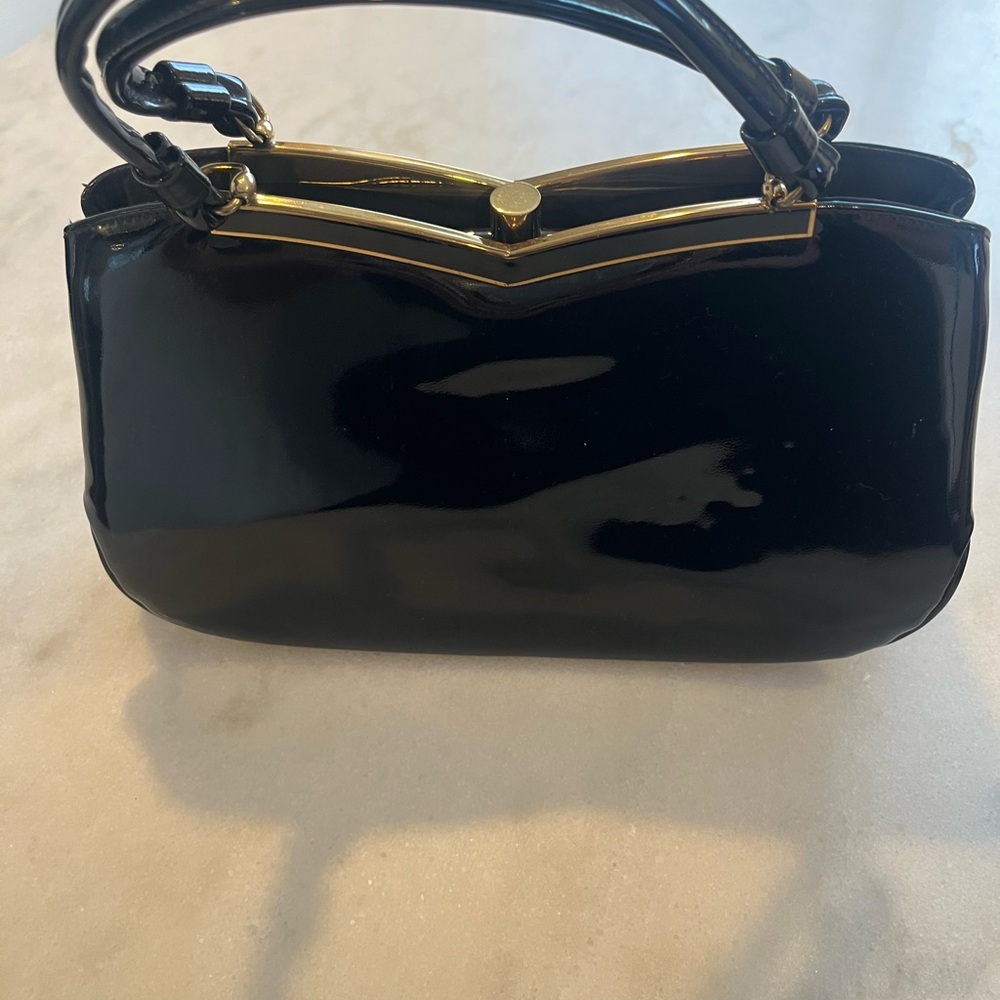 Vintage Lewis Black patent Handbag